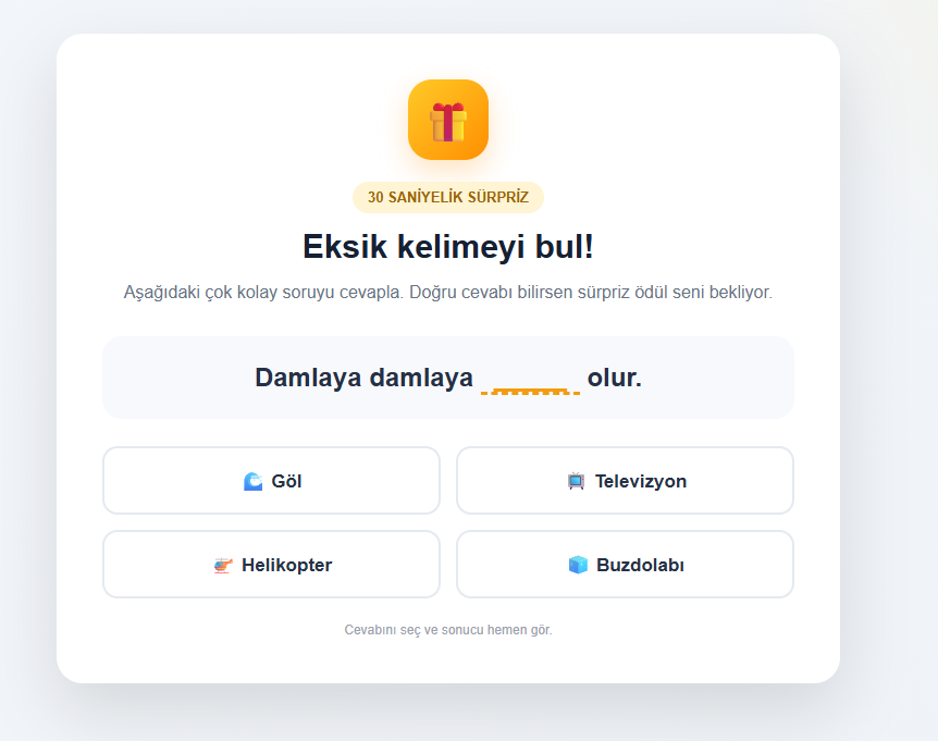 Ödüllü Soru odullu soru2