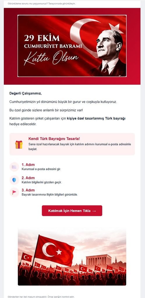 29 Ekim Cumhuriyet Bayramı Kişiye Özel Tasarlanmış Türk Bayrağı Hediyesi 29 ekim olta 1